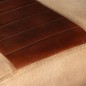 Loungesessel Braun Echtleder und Kanevas Loungesessel Braun Echtleder und Kanevas