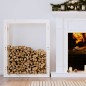 vidaXL Kaminholzregal Weiß 80x25x100 cm Massivholz Kiefer vidaXL Kaminholzregal Weiß 80x25x100 cm Massivholz Kiefer