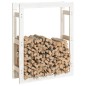 vidaXL Kaminholzregal Weiß 80x25x100 cm Massivholz Kiefer vidaXL Kaminholzregal Weiß 80x25x100 cm Massivholz Kiefer