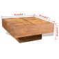 vidaXL Couchtisch Braun Quadratisch Massivholz Mango vidaXL Couchtisch Braun Quadratisch Massivholz Mango