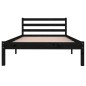 vidaXL Massivholzbett Kiefer 100x200 cm Schwarz vidaXL Massivholzbett Kiefer 100x200 cm Schwarz