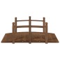 vidaXL Gartenbrücke mit Geländer 150x67x56 cm Massivholz Fichte vidaXL Gartenbrücke mit Geländer 150x67x56 cm Massivholz Fichte
