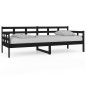 vidaXL Tagesbett Schwarz Massivholz Kiefer 80x200 cm vidaXL Tagesbett Schwarz Massivholz Kiefer 80x200 cm