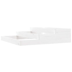 vidaXL Pflanzkübel Weiß 107x107x27 cm Massivholz Kiefer