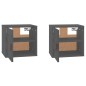vidaXL Wandschränke 2 Stk. Grau 31,5x30x30 cm Massivholz Kiefer vidaXL Wandschränke 2 Stk. Grau 31,5x30x30 cm Massivholz Kiefer