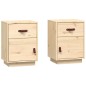 vidaXL Nachttische 2 Stk. 40x34x35 cm Massivholz Kiefer vidaXL Nachttische 2 Stk. 40x34x35 cm Massivholz Kiefer
