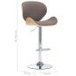 vidaXL Barhocker Taupe Stoff vidaXL Barhocker Taupe Stoff