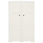 vidaXL Kunststoffschrank 79x43x125 cm Holzdesign Angora-Weiß vidaXL Kunststoffschrank 79x43x125 cm Holzdesign Angora-Weiß