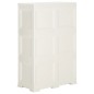 vidaXL Kunststoffschrank 79x43x125 cm Holzdesign Angora-Weiß vidaXL Kunststoffschrank 79x43x125 cm Holzdesign Angora-Weiß
