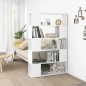 vidaXL Bücherregal Raumteiler Weiß 100x24x155 cm Holzwerkstoff vidaXL Bücherregal Raumteiler Weiß 100x24x155 cm Holzwerkstoff