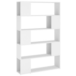 vidaXL Bücherregal Raumteiler Weiß 100x24x155 cm Holzwerkstoff