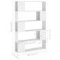 vidaXL Bücherregal Raumteiler Weiß 100x24x155 cm Holzwerkstoff vidaXL Bücherregal Raumteiler Weiß 100x24x155 cm Holzwerkstoff