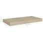vidaXL Schwebendes Wandregal Eichefarben 50x23x3,8 cm MDF vidaXL Schwebendes Wandregal Eichefarben 50x23x3,8 cm MDF