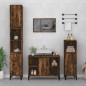 vidaXL Waschbeckenunterschrank Räuchereiche 80x33x60 cm Holzwerkstoff vidaXL Waschbeckenunterschrank Räuchereiche 80x33x60 cm Holzwerkstoff