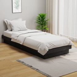 vidaXL Massivholzbett Grau 75x190 cm
