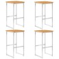 vidaXL Barhocker 4 Stk. Massivholz Akazie und Edelstahl vidaXL Barhocker 4 Stk. Massivholz Akazie und Edelstahl
