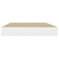vidaXL Schweberegal Eiche und Weiß 50x23x3,8 cm MDF vidaXL Schweberegal Eiche und Weiß 50x23x3,8 cm MDF