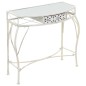 vidaXL Beistelltisch Französischer Stil Metall 82x39x76 cm Weiß vidaXL Beistelltisch Französischer Stil Metall 82x39x76 cm Weiß
