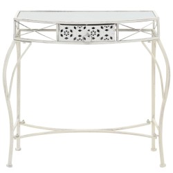    vidaXL Beistelltisch Französischer Stil Metall 82x39x76 cm Weiß