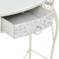 vidaXL Beistelltisch Französischer Stil Metall 82x39x76 cm Weiß vidaXL Beistelltisch Französischer Stil Metall 82x39x76 cm Weiß