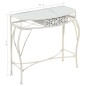 vidaXL Beistelltisch Französischer Stil Metall 82x39x76 cm Weiß vidaXL Beistelltisch Französischer Stil Metall 82x39x76 cm Weiß