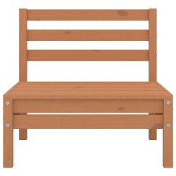 vidaXL Garten-Mittelsofa Honigbraun Massivholz Kiefer