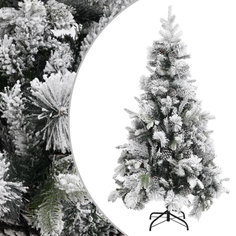 vidaXL Weihnachtsbaum mit Zapfen Beschneit 225 cm PVC & PE vidaXL Weihnachtsbaum mit Zapfen Beschneit 225 cm PVC & PE