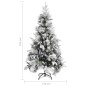 vidaXL Weihnachtsbaum mit Zapfen Beschneit 225 cm PVC & PE vidaXL Weihnachtsbaum mit Zapfen Beschneit 225 cm PVC & PE
