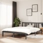 vidaXL Massivholzbett Grau 140x190 cm vidaXL Massivholzbett Grau 140x190 cm