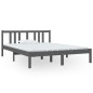 vidaXL Massivholzbett Grau 140x190 cm vidaXL Massivholzbett Grau 140x190 cm