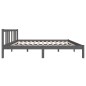 vidaXL Massivholzbett Grau 140x190 cm vidaXL Massivholzbett Grau 140x190 cm