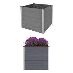 vidaXL Garten-Hochbeet WPC 100x100x91 cm Grau