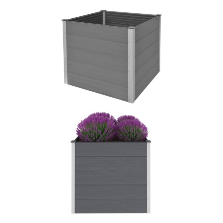 vidaXL Garten-Hochbeet WPC 100x100x91 cm Grau