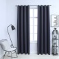 vidaXL Verdunkelungsvorhänge mit Metallösen 2 Stk. Anthrazit 140x225cm vidaXL Verdunkelungsvorhänge mit Metallösen 2 Stk. Anthrazit 140x225cm