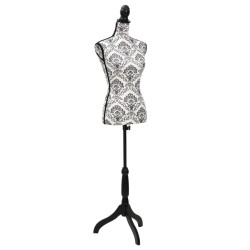 Damenbüste Schneiderpuppe Torso Schwarz Weiß 