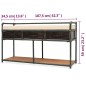 Aufbewahrungsbank mit Kissen 107,5 x 34,5 x 59 cm Aufbewahrungsbank mit Kissen 107,5 x 34,5 x 59 cm