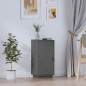 vidaXL Sideboard Grau 34x40x75 cm Massivholz Kiefer vidaXL Sideboard Grau 34x40x75 cm Massivholz Kiefer