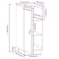 vidaXL Sideboard Grau 34x40x75 cm Massivholz Kiefer vidaXL Sideboard Grau 34x40x75 cm Massivholz Kiefer