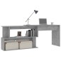 vidaXL Eckschreibtisch Betongrau 200x50x76 cm Holzwerkstoff vidaXL Eckschreibtisch Betongrau 200x50x76 cm Holzwerkstoff