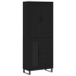Highboard Schwarz 69,5x34x180 cm Holzwerkstoff Highboard Schwarz 69,5x34x180 cm Holzwerkstoff
