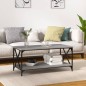 vidaXL Couchtisch Grau Sonoma 100x50x40 cm Holzwerkstoff und Eisen vidaXL Couchtisch Grau Sonoma 100x50x40 cm Holzwerkstoff und Eisen