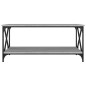 vidaXL Couchtisch Grau Sonoma 100x50x40 cm Holzwerkstoff und Eisen vidaXL Couchtisch Grau Sonoma 100x50x40 cm Holzwerkstoff und Eisen