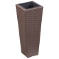 vidaXL Garten-Hochbeet 30 x 30 x 80 cm Poly Rattan Braun vidaXL Garten-Hochbeet 30 x 30 x 80 cm Poly Rattan Braun