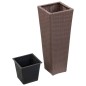 vidaXL Garten-Hochbeet 30 x 30 x 80 cm Poly Rattan Braun vidaXL Garten-Hochbeet 30 x 30 x 80 cm Poly Rattan Braun