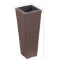 vidaXL Garten-Hochbeet 30 x 30 x 80 cm Poly Rattan Braun vidaXL Garten-Hochbeet 30 x 30 x 80 cm Poly Rattan Braun