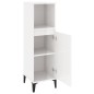 vidaXL Badschrank Hochglanz-Weiß 30x30x100 cm Holzwerkstoff vidaXL Badschrank Hochglanz-Weiß 30x30x100 cm Holzwerkstoff