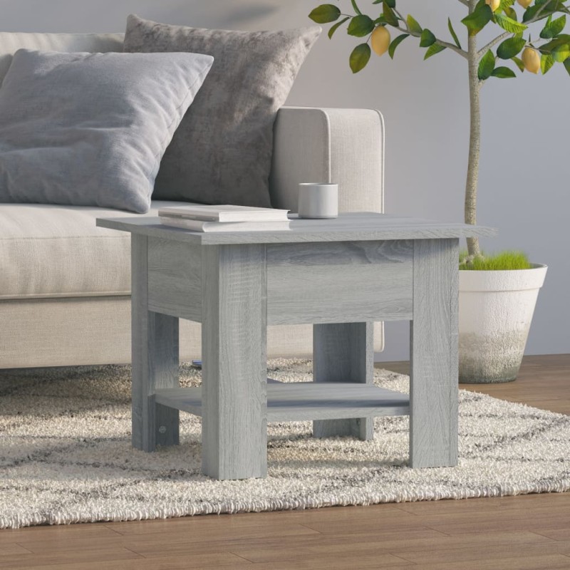 vidaXL Couchtisch Grau Sonoma 55x55x42 cm Holzwerkstoff vidaXL Couchtisch Grau Sonoma 55x55x42 cm Holzwerkstoff