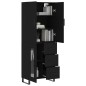 Highboard Schwarz 69,5x34x180 cm Holzwerkstoff Highboard Schwarz 69,5x34x180 cm Holzwerkstoff