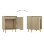 vidaXL Nachttische 2 Stk. Massivholz-Beinen Sonoma-Eiche 40x30x50cm vidaXL Nachttische 2 Stk. Massivholz-Beinen Sonoma-Eiche 40x30x50cm