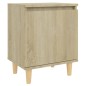 vidaXL Nachttische 2 Stk. Massivholz-Beinen Sonoma-Eiche 40x30x50cm vidaXL Nachttische 2 Stk. Massivholz-Beinen Sonoma-Eiche 40x30x50cm